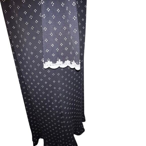 Eileen Fisher West size S maxi ruffle scoop gathered long sleeve nightgown - Picture 4 of 9